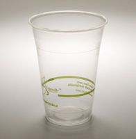 16 Oz. PLA Clear Corn Plastic Biodegradable Cold Cup (Case of 1000)
