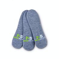 NotSocks The Sock-Less Solution - 3 Pack Insole Covers (Heather Grey)