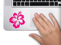Hibiscus Flower Hawaii Symbol Island Decal Funny Laptop Skin MacBook Trackpad Keypad Sticker Window, Decal Sticker Vinyl Car Home Truck Window Laptop