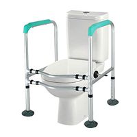 Toilet Safety Frame,Bathroom Safety Rail,Elderly Disabled Accessible Toilets and Assist Handrail Grab Bar,Adjustable Assembly for Seniors