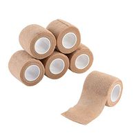 CM Self Adhesive Bandage Tape Elastic Finger Cohesive Wrap for Wrist and Ankle Sprains Swelling, 2 Inches Width with 6 Rolls