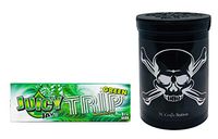 Herb Airtight Container Fresh Kettle with Juicy Jay's Green Trips 1.25 Flavored Hemp Rolling Papers 1 Count DC Crafts Nation- Jolly Roger