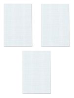 Ampad Quadrille Double Sided Pad, 11 x 17, White, 4x4 Quad Rule, 50 Sheets, 3 Pads, 150 Sheets Total (22-037)
