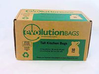 Evolution Trash Bags: Tall Kitchen Trash Bag, 50 Bags/Box, Made with 70% Certified PCR Material