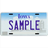 Custom Personalized Metal License Plate Your Name Your State - Choose from All 50 States (Iowa, 6" x 12" Standard Thickness (.030"))
