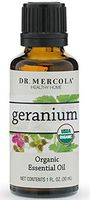 Dr. Mercola Organic Geranium Essential Oil (1 fl oz.), 100% Pure, non GMO, USDA Organic