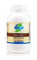 Priority One Vitamins Stress B & C 120 Capsules - B Complex with Whole Gland Adrenal to Support Healthy Nerves, Skin, Eyes, gastrointestinal, and Brain Functions.*