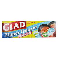 Glad Freezer Medium Zipper Bags (2 Bags)
