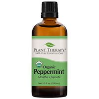 Plant Therapy Peppermint Organic Essential Oil 100% Pure, USDA Certified Organic, Undiluted, Natural Aromatherapy, Therapeutic Grade 100 mL (3.3 oz)