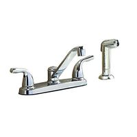 Project Source F8F1C053CP Chrome 2-Handle Deck Mount Low-Arc Kitchen Faucet