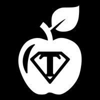 Super Teacher Apple Vinyl Decal Sticker | Cars Trucks Vans Windows Walls Cups Laptops | White | 5 X 3.5 | KCD1997