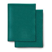 Microfiber Cleaning Cloth 2 Pack - Soft Glasses Cleaning Cloths - 11 x 15 inches - Embossed for Better Grip (Teal)