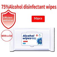 Alcohol Wet Wipes, DouLukit 75% Alcohol Water Cleaning Wipes Suitable for Family All Daily Protection (50pcs)