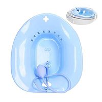 HZYWL Sitz Bath Over-The-Toilet Perineal Soaking Bath,Avoid Squatting for Hemorrhoidal Relief Bidet, for Pregnant Woman Puerpera,Blue