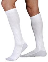 Juzo Silver Sole Knee Sock 12-16mmHg Closed Toe, L, White