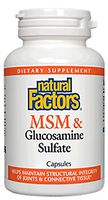Natural Factors - MSM & Glucosamine Sulfate, Supports Structural Integrity of Joints & Connective Tissue, 90 Capsules