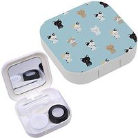 Portable Contact Lens Case Box Travel Kit Mirror + Bottle + Tweezers Container Holder [ Cat Breed Cartoon Kitten ]
