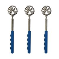 Set of 3 Eagle Extendable and Telescopic Back Scratchers with Metal Bear Claw - Blue
