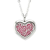 FANSING Mom Gifts from Daughter Birthday Gifts for Mom Heart Necklace Essential Oil Diffuser Necklace for Women Stainless Steel Chain Mother in Law Gifts