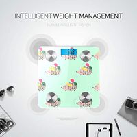 LYAOE Bluetooth Body Fat Scale Hedgehog Mushroomacorn Leaf Pattern On Smart Wireless Scale with LCD Display Measuring Body Weight Bmi and Health Digital Scale