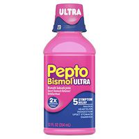 Pepto Bismol Liquid Ultra for Nausea, Heartburn, Indigestion, Upset Stomach, and Diarrhea Relief, Original Flavor 12 oz