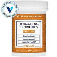 Ultimate 10+ Probiotics, 30 Billion CFUs for Digestive Health, Immune Support and Respiratory Health (60 Vegetable Capsules) by the Vitamin Shoppe