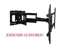 LED Plasma LCD Flat Screen TV Articulating Full Motion Dual Arm Wall Mount Bracket For 40-70" Displays Up To 200LBS Black **TOP SELLER**