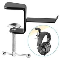 Neewer Black Table Desk Headphone Holder with 4.5 Maximum Clamp Opening Size, Convenient Indeformable Metallic Headphone Desk Hanger Holder for Table Desk and Other Flat Surfaces