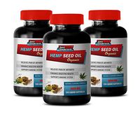 Stress Relief and Anti Anxiety - Hemp Seed Oil Organic 1000 MG - Natural Cleansing Formula - Hemp Oil Extract Capsules - 3 Bottles (360 Liquid Capsules)