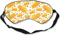 Premium Super Soft Breathable Eye Mask with Adjustable Strap - Cheese Holes Black Pattern - Light Blocking Sleep Mask for Travel, Nap, Yoga, Meditation