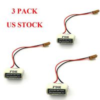 Replacement Battery for SANYO FDK CR14250SE (3V) 1747-BA PLC Backup Power Supply with Black Plug US Stock (Pack of 3)
