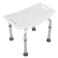 Mecor Medical Bathtub Stool Seat Adjustable 6 Height Bathtub Chair Bath Bench with Anti-Slip Rubber Tips, Rectangle