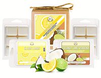 Aira Soy Wax Melt Variety Pack - Organic, Vegan, Kosher, Scented Soy Wax Cubes w/Essential Oils - No Chemical 100% Soy Wax Melts for Melters - Hand Poured - Clean Lemon & Coconut Lime - 4 Pack