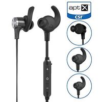 Aptx Bluetooth Headphones, Mini In Ear Bluetooth 4.1 AptX Stereo Magnetic Wireless Earbuds Snug Fit for Sports with Built in Mic BT-519 earphone(7 Hours Playtime, cVc 6.0 Noise Cancelling Microphone)