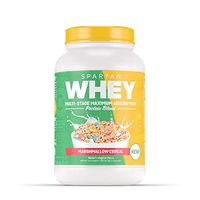 Spartan Whey Marshmallow Cereal 2 LB Best Tasting Whey Protein Isolate Concentrate and Micellar Casein Blend with AstraGin for Amino Acid Bioavailability, (Marshmallow Cereal, 2 Pound)