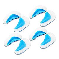 Crazyman61 Silicone Orthopedic Gel Arch Support Insoles 4 Pairs Pads Care Cushion Foot Shoe Adhesive