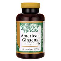 Swanson American Ginseng (Standardized) 300 Milligrams 120 Capsules