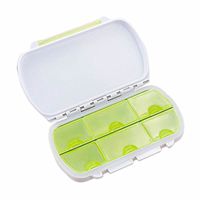 ORYOUGO Daily Medicine Organizer Box 6 Compartments Portable Vitamin Pill Case for Traveling