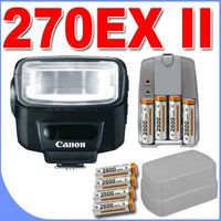 Canon Speedlite 270EXII Flash for Canon Digital SLR Cameras & Battery/Charger Combo Package