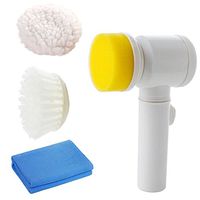 Electric Cleaning Brush, 5 in 1 Magic Power Scrubber for Kitchen Bathroom Tub Shower Tile Carpet Bidet Sofas, Cordless Battery Powered Scrubber with PVA Towel & 3 Brush Heads
