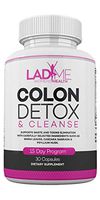 Pure Colon Cleanse & Detox 15 Day Toxins Elimination Program - Herbal Laxative Constipation Relief with Psyllium Husk, Cascara Sagrada & Senna Leaves - Special Women Intestinal Cleanser by Ladyme -60