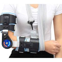 Hinged Elbow Brace Support Orthosis, Arm Support Elbow Joint Fixation Brace Limit Correction Orthosis, Fracture Protector Post Op Injury Recovery,Right