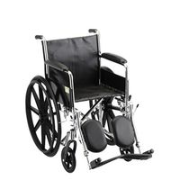 Nova MedicalProducts Healthcare 18" Steel Wheelchair with Full Arms and Elevating Leg Rests