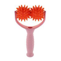 Handheld Acupuncture Spiky Massage Ball Shoulder Muscle Massager - Pink Orange