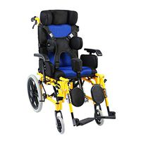 Hong Tai Yang XF Children's Wheelchair Wheelchair, Adjustable Seat Belt Adjustable Armrest Adjustable Pedals Foldable and Portable, Seat Width 39cm Armchairs (Color : Black)