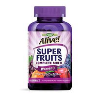 Nature’s Way Alive! Super Fruits Women’s Multivitamin Gummies, Vitamins A, C, D, E, B-Vitamin Complex, 60 Count