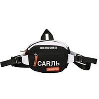 Clearance sale!Fashion Unisex Color Zipper Bag Waist Bag Crossbody Bag Casual Chest Bag (Black)