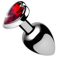 Lynx Aluminum Alloy Red Heart Anal Plug - Smaller