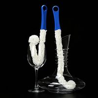 bouti1583 Pack of 2 Wine Decanter Cleaning Brush Bendable Long Handle for Glass Cup Jar Cleaner