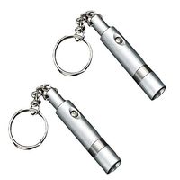 VideoPUP 2 Packs Silver Cigar Punch,Round Drilled Cigar Cutter, Stainless Steel Portable Cigar Cutter with Key Chain